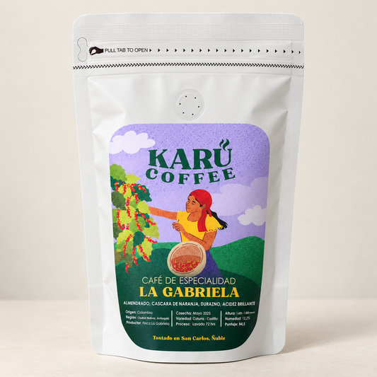 Café Colombia La Gabriela, vista frontal